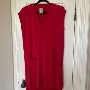 Anthropologie red Dolan dress shirt sleeve